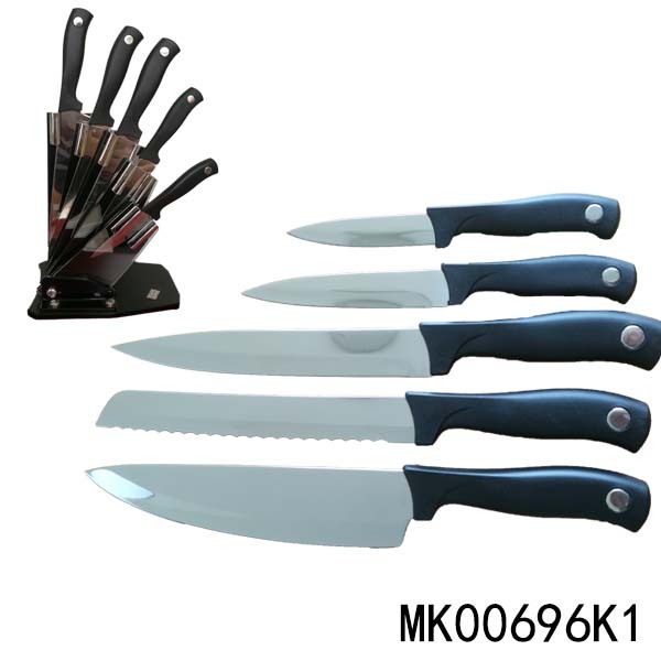 5PCS SS KNIFE SET with PP Handle in CB