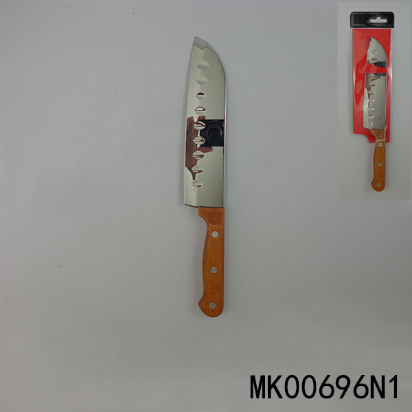 7in SS SANTOKU KNIFE IN WOODEN Handle PVC