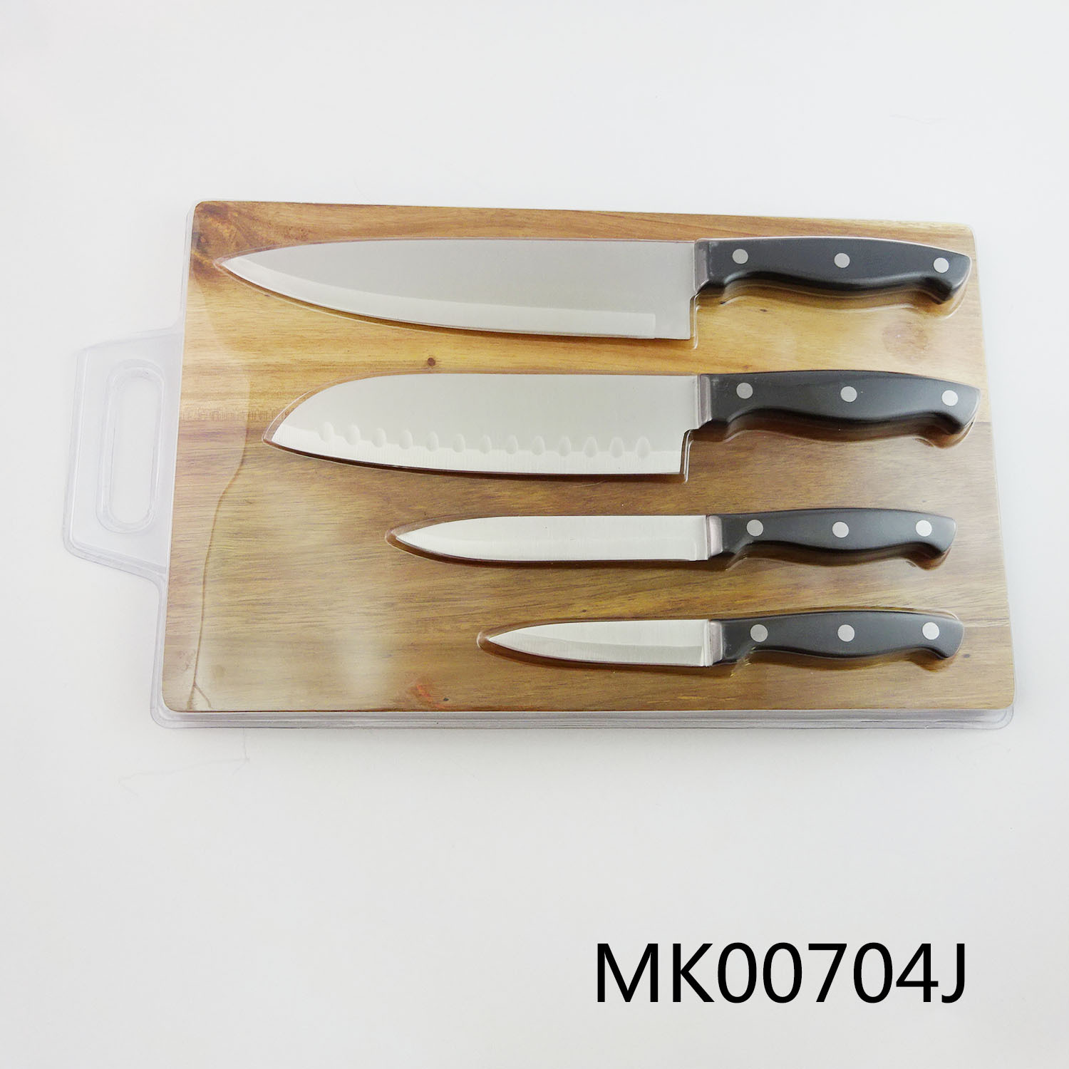 4PCS KNIFE SET with CUTTING BOARD LABLE
