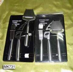 3PCS SS CHEESE KNIFE NET