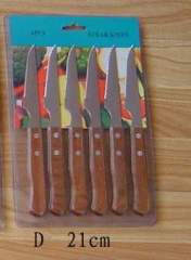 6PCS STEAK KNIFE SET WOODEN Handle