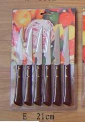 6PCS STEAK KNIFE SET WOODEN Handle style 2