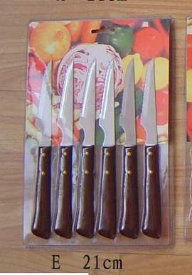 6PCS STEAK KNIFE SET WOODEN Handle style 2