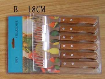 6PCS FORKS WOODEN Handle style 2