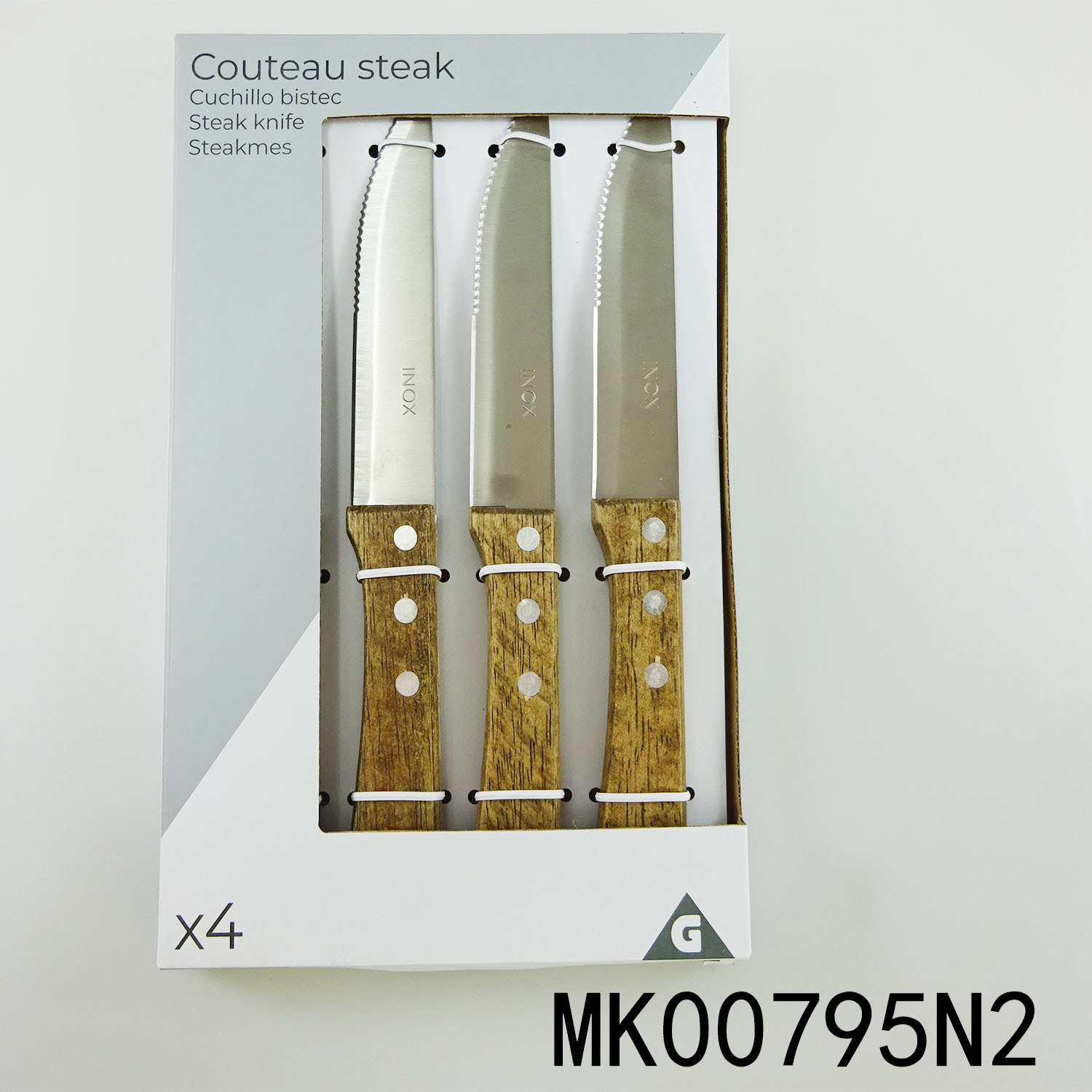 4PCS STEAK KNIFE WOODEN Handle Window Box
