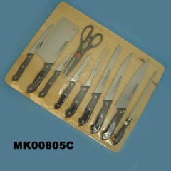 11PCS KNIFE SET with CUTTING BOARD SHRINK PACK style 2