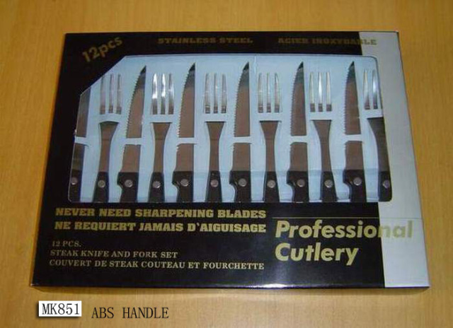 12PCS STEAK KNIFE PP Handle