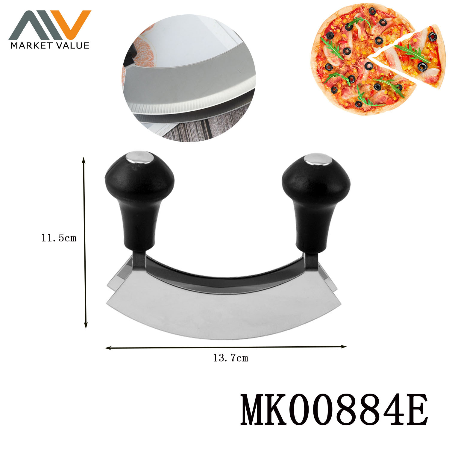 5in Double Cutter with PP Handle