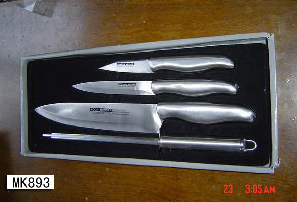3PCS SS THERMAL SEALING Handle with SS SHARPENER in BOX