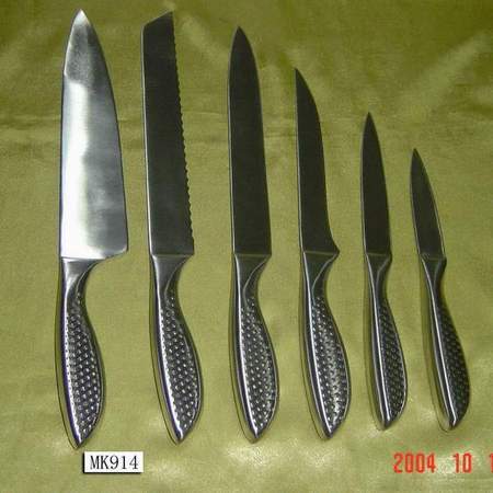 6PCS SS HOLLOW Handle KNIFE SET