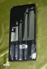 5PCS KNIFE SET with TRANSPARENT Handle in BOX