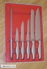 5PCS SS KNIFE and SHARPENER style 2