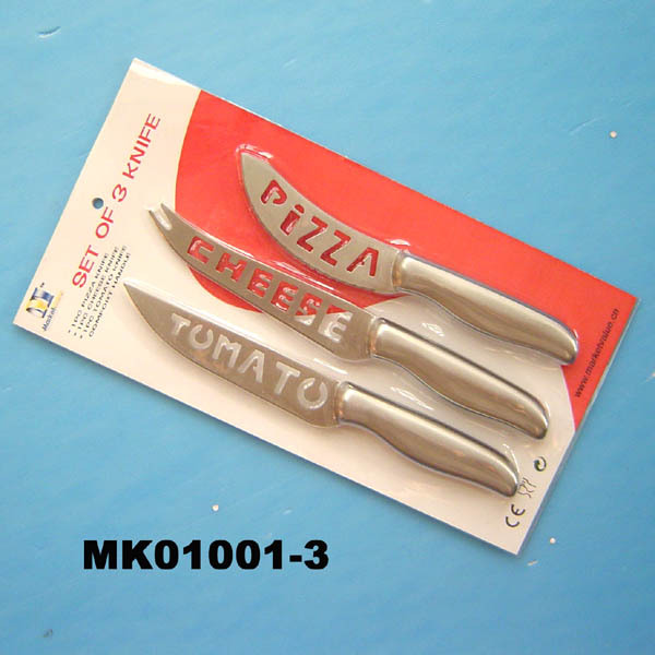 3PCS KNIFEPIZZA.CHEESE and TOMATO