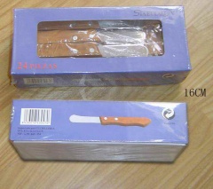 24PC WOODEN Handle BUTTER KNIFE in BOX