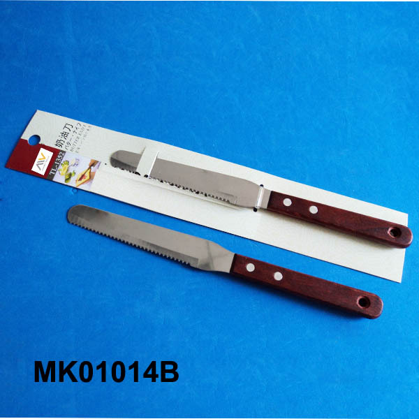 WOODEN Handle BUTTER KNIFE TC
