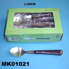 24PCS SS SPOON with PLASTIC Handle