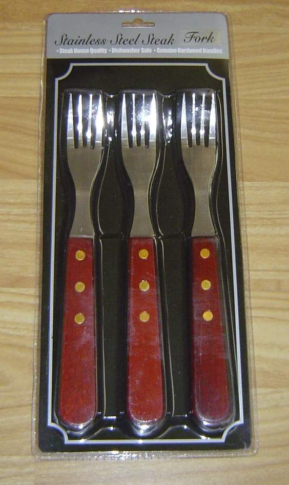 3PCS FORK with WOODEN Handle