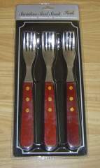 3PCS FORK with WOODEN Handle