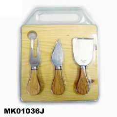 4PCS CHEESE SET PINE WOODEN