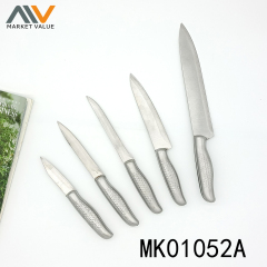 5PCS SS KITCHEN KNIVES with HOLLOW Handle BOX