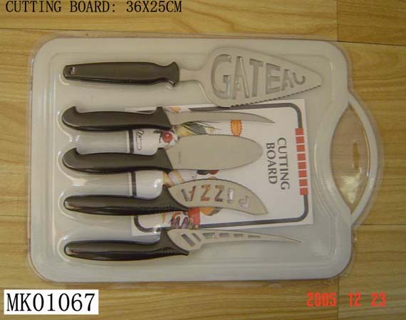 5 PCS CHEESE SET and CUTTING BOARD