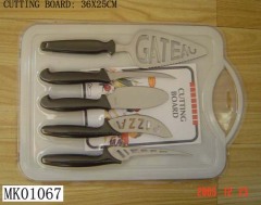 5 PCS CHEESE SET and CUTTING BOARD