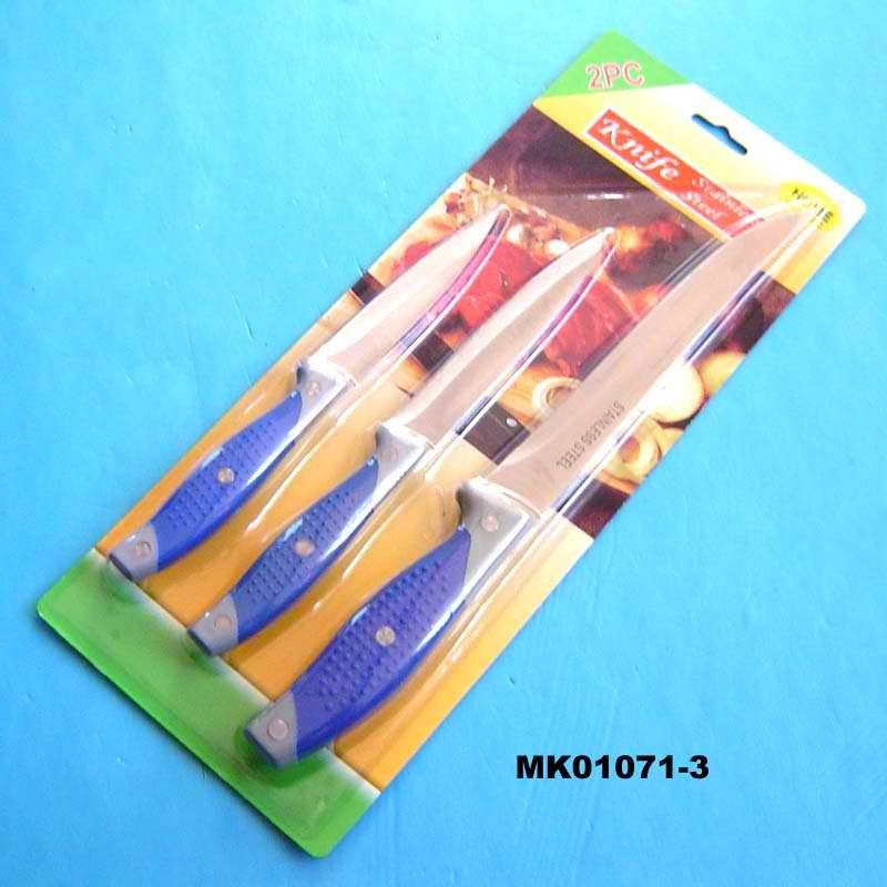 3PCS SS KNIFE with SOFT Handle