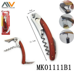 Versatile SS Wood Handle Wine Opener TC style 2