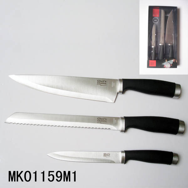 3PCS SS KITCHEN KNIFE IN WINDOU BOX