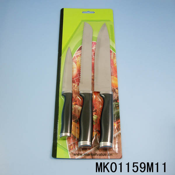 3PCS SS KITCHEN KNIFE style 2