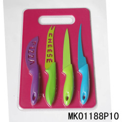 4PCS CHEESE KNIFE and PLASTIC BOARD