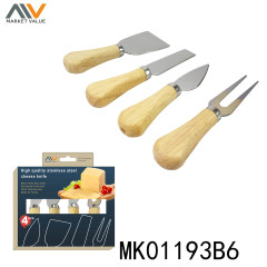 4PCS CHEESE KNIFE with WOODEN Handle in CB style 5