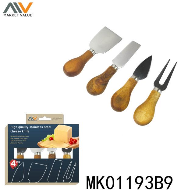 4PCS CHEESE KNIFE with WOODEN Handle in CB style 7