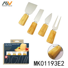 4PCS CHEESE KNIFE WBAMBOO Handle in CB