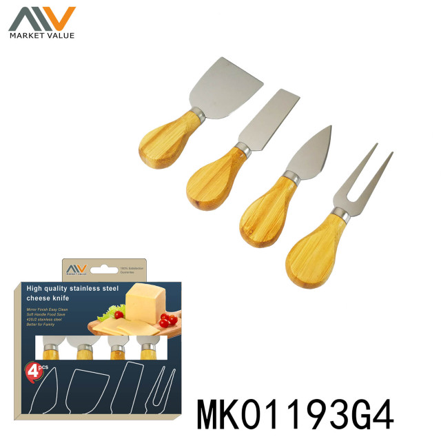 4PCS CHEESE SET WBAMBOO Handle in CB