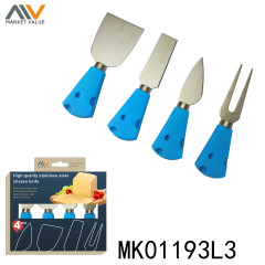 4PCS CHEESE SET with CHEESE SHAPE PLASTIC Handle in BOX style 2