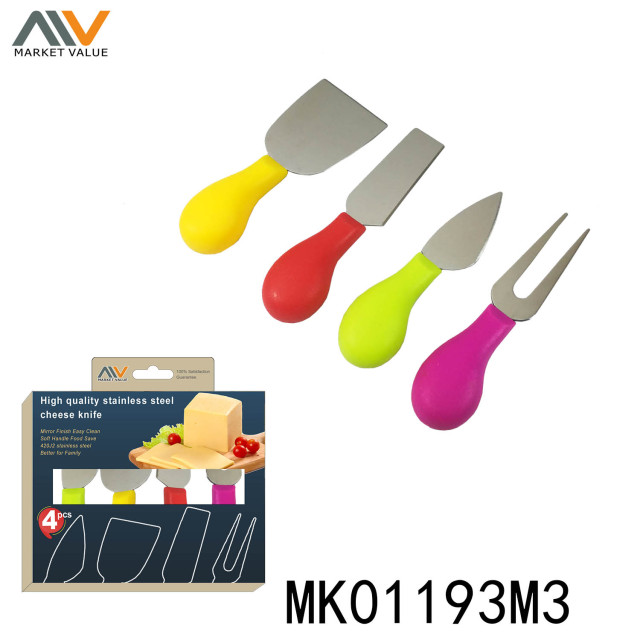 4PCS CHEESE SET with PLASTIC Handle in CB style 2