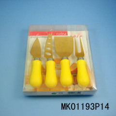 4PCS TITANIZE CHEESE KNIFE in PVC BOX style 3