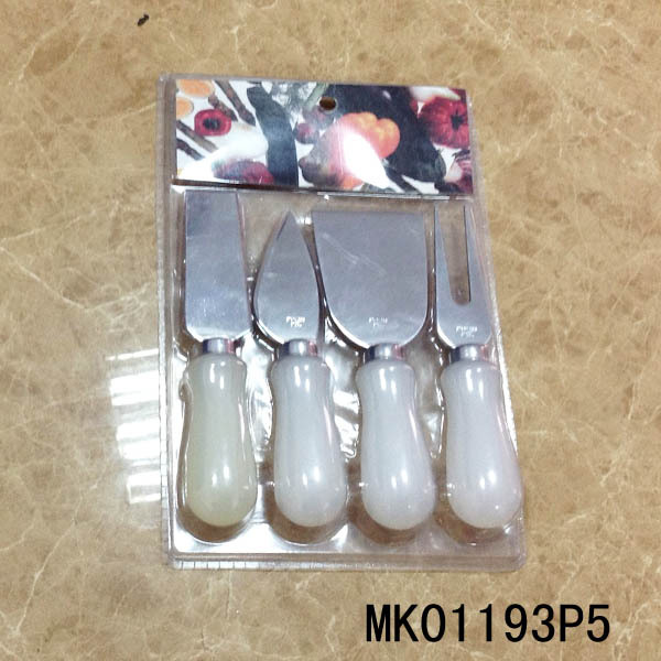 4PCS CHEESE KNIFE with PLASTIC Handle style 2