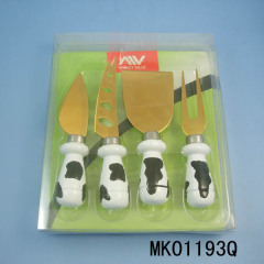 4PCS TITANIZE CHEESE KNIFE in PVC BOX
