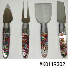 4PCS CHEESE KNIFE with PLASTIC Handle