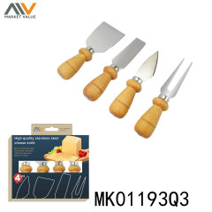 4PCS CHEESE KNIFE with WOODEN Handle in CB style 8