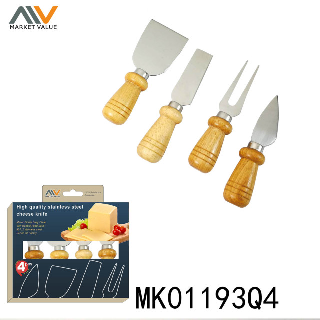 4PCS CHEESE KNIFE with WOODEN Handle in CB style 9
