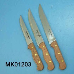 3PCS MEAT KNIFE with WOODEN Handle