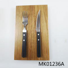 STEAK KNIFE and FORK and CUTTING BOARDSTEAK HOME