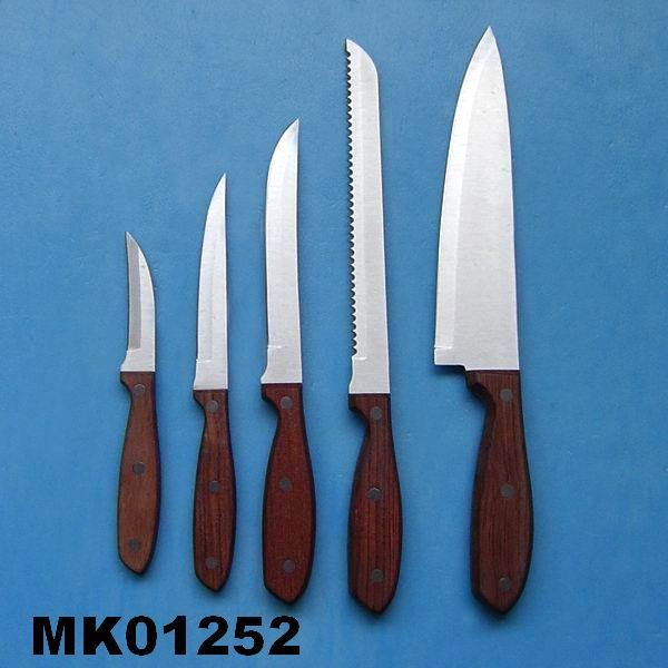 5PCS KNIFE with WOODEN Handle