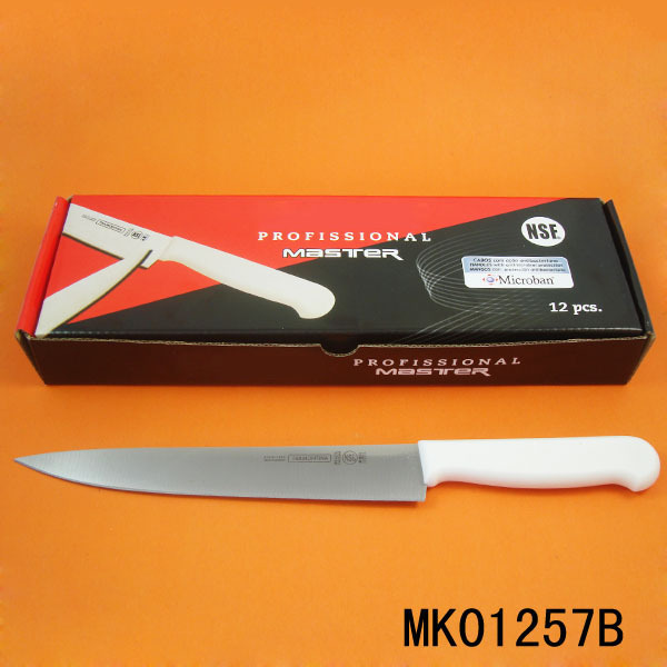12PCS PLASTIC Handle 8in SLICING KNIFE with CB