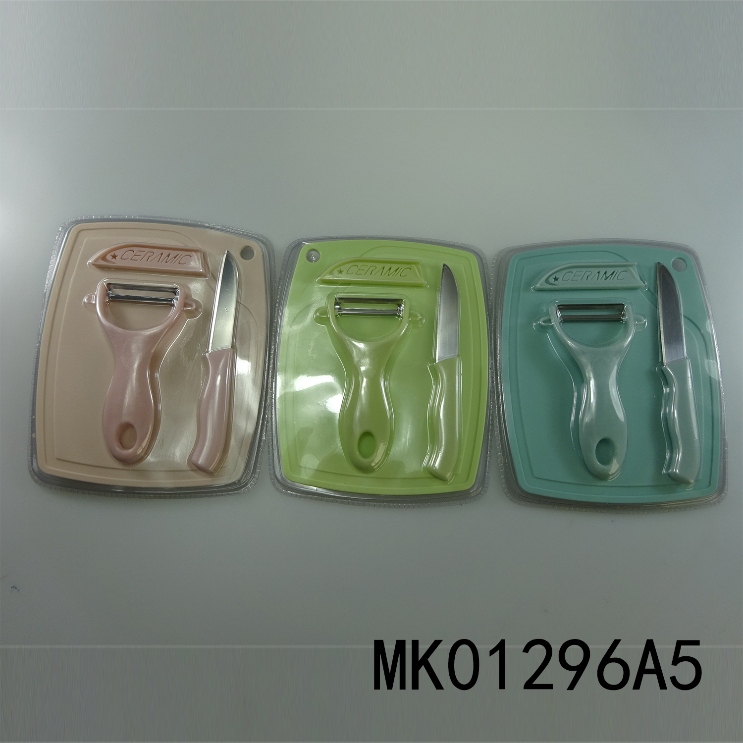 3PCS FRUIT TOOL SS KNIFE PEELER CUTTING BOARD
