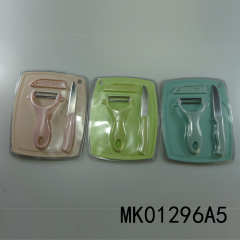 3PCS FRUIT TOOL SS KNIFE PEELER CUTTING BOARD