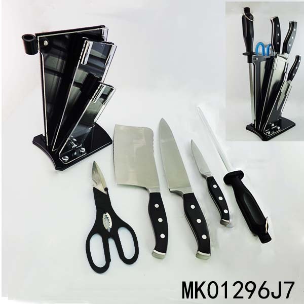 6PCS SS KNIFE SET+BLOCK